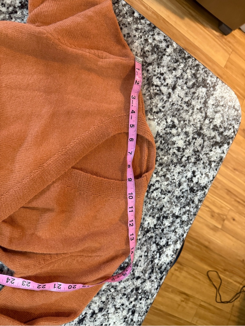 Women's Rust Orange V-Neck Ruched Sweater - Picture 4 of 9